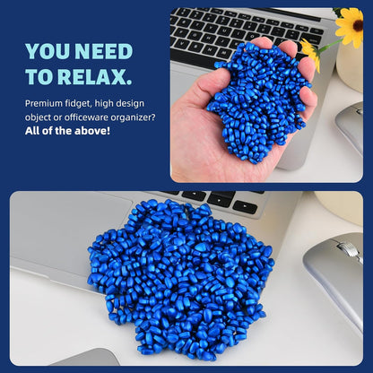 LCVUUK Magnetic Putty Rocks, Blue More Than 600 Weak Magnetic Smooth Ferrite Pebbles, Desk Toys and Time-Killer for Adults