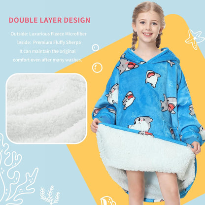 Aemicion Strawberry Blanket Hoodie,Oversized Sherpa Wearable Hooded Blanket,Warm Cozy Sweatshirt Gifts for Women Girls Adult