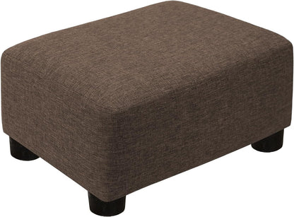 CAROLMADE Small Foot Stool Ottoman Footstool with Legs Under Desk Footrest for Living Room Bedroom and Office,Linen-Grey