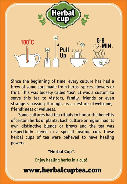 Herbal Cup Ayurveda Turmeric Tea, Organic Cinnamon Moringa, No Caffeine Herbal Supplement (16 Count, Pack of 3)