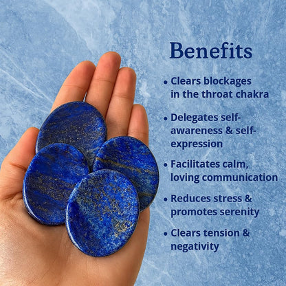 Natural Polished Thumb Palm Crystal for Meditation, Labradorite Worry Stone for Stress Relief, Anxiety Support & Pocket Reiki Healing