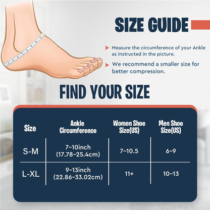 Ankle Compression Sleeve for Achilles Tendonitis Relief, Ankle Ice Pack Wrap, Foot Brace Sprained Ankle Support for Women and Men, Freeze Cold Packs for Plantar Fasciitis