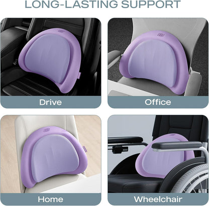 Skechers Lumbar Pillow Premium Memory Foam,Double-Layer-Office Chair Cushion for Tailbone Pain Relief,Butt Pillow for Office Chair,Car seat Cushion,Long Sitting Office Workers,and Car Drivers,Black
