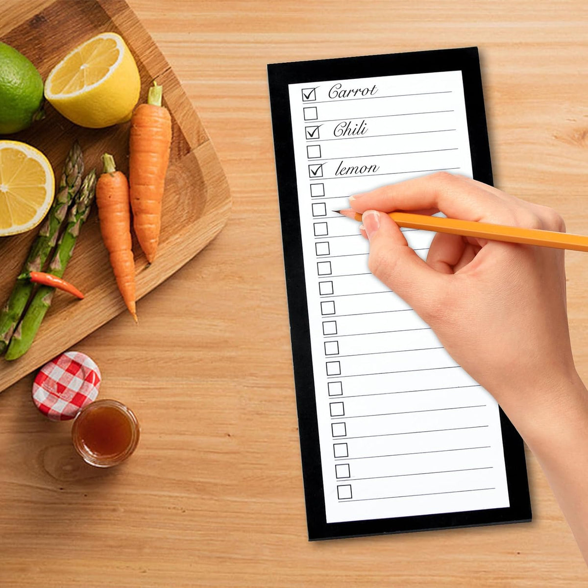6 Pack Magnetic Notepads, Notepads Grocery List Magnet Pad for Fridge,Full Magnet Back Design Notepad for Grocery Lists, Shopping Lists, to-Do Lists(240 Sheets)