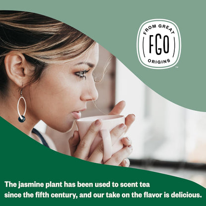 FGO Organic Jasmine Pearl Green Tea, 4oz, Loose Leaf - 50 cups