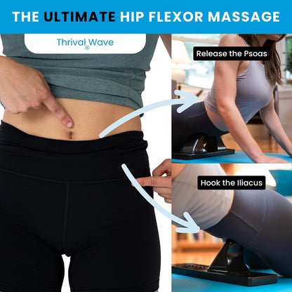 Thrival Arch Back Stretcher - Psoas Muscle Release Tool App for Hip Flexor, Back, Glute, Iliacus, and Neck - Spine Decompressor, Trigger Point, and Myofascial Release – Carbon Black