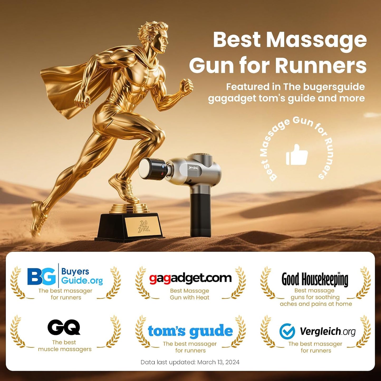 BOB AND BRAD C2 Pro Massage Gun with Heat and Cold Therapy, FSA Eligible & HSA Approved, PT-Developed Deep Tissue Back Massager for Athletes, Men & Women — Birthday & Holiday Gifts