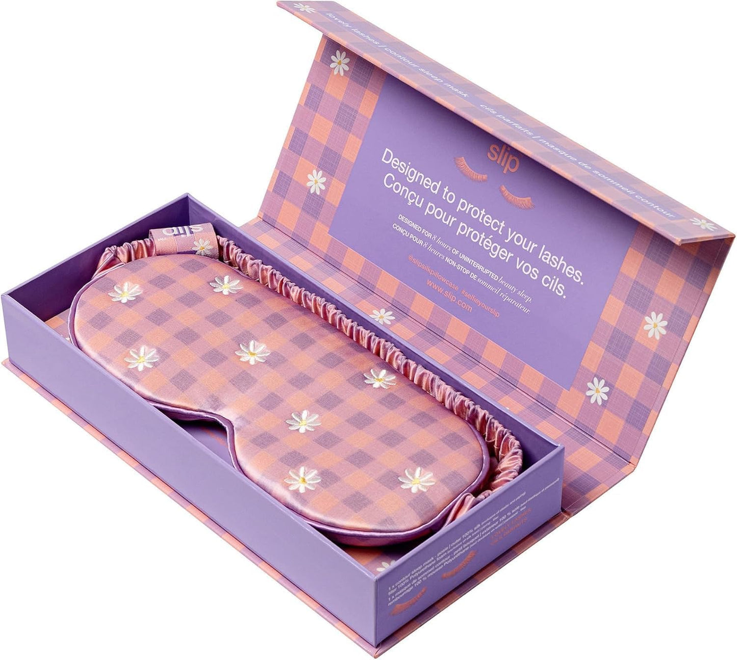 slip Contour Sleep Mask | 100% Pure Mulberry Silk, Ultra Soft | Contoured Design, Prevents Eye Pressure | Adjustable Strap, Ideal for Travel - Black