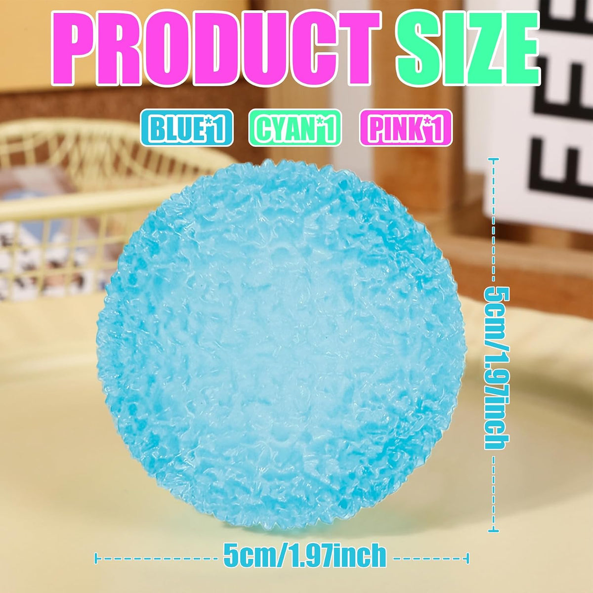 3Pcs Textured Stress Balls, Soft Sensory Fidget Toys Ball for Adults Kids