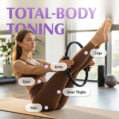 JKSHMYT Pilates Ring Fitness Circle for Women, Pilates Equipment – 14.5" Home Magic Exercise Workout, Better me Pilates Essentials Starter Set for Beginners Toning Inner Thighs, Arms and Core