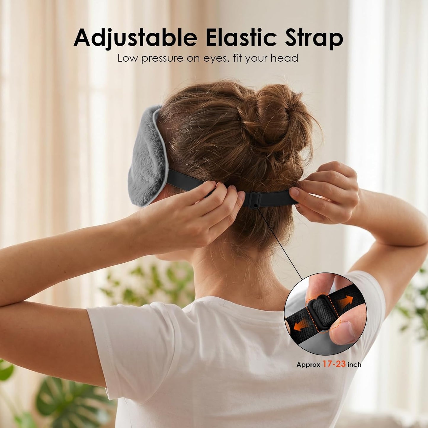 Heated Eye Mask for Dry Eyes, Steam Warm Compress for Stye Eye Treatment, Relieve, Hot Compress, Moist Heat Mask for Blepharitis (Steel Grey)