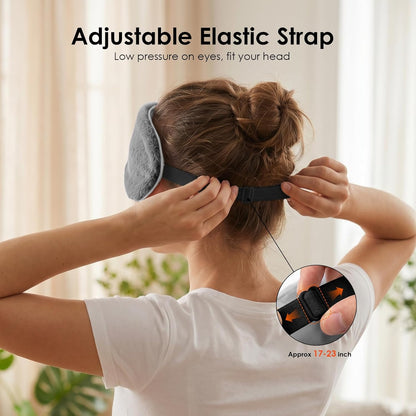Heated Eye Mask for Dry Eyes, Steam Warm Compress for Stye Eye Treatment, Relieve, Hot Compress, Moist Heat Mask for Blepharitis (Steel Grey)