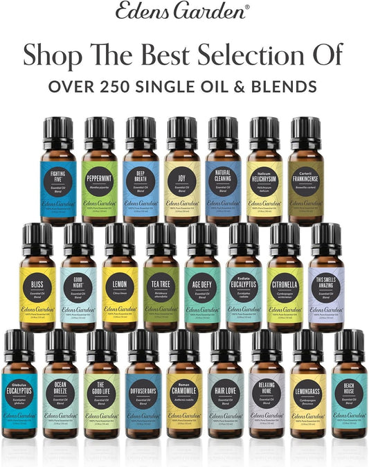 Edens Garden Top Essential Oil Blends Sampler 18 Set – 100% Pure Therapeutic Grade, Natural, Undiluted Aromatherapy Scents for Diffusers & Humidifiers – Wellness Gift for Men & Women, .92 ml/ 18 Pack