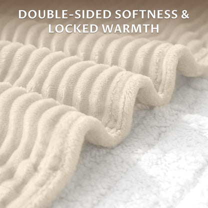 Reaks Electric Heated Throw Blanket, Silky Soft Flannel & Sherpa Heating Blanket Throw with 5 Heat Levels & 3 Hours Auto Off, Warm Gifts for Women Mom Grandma, ETL Certified (50x60 inches, White)