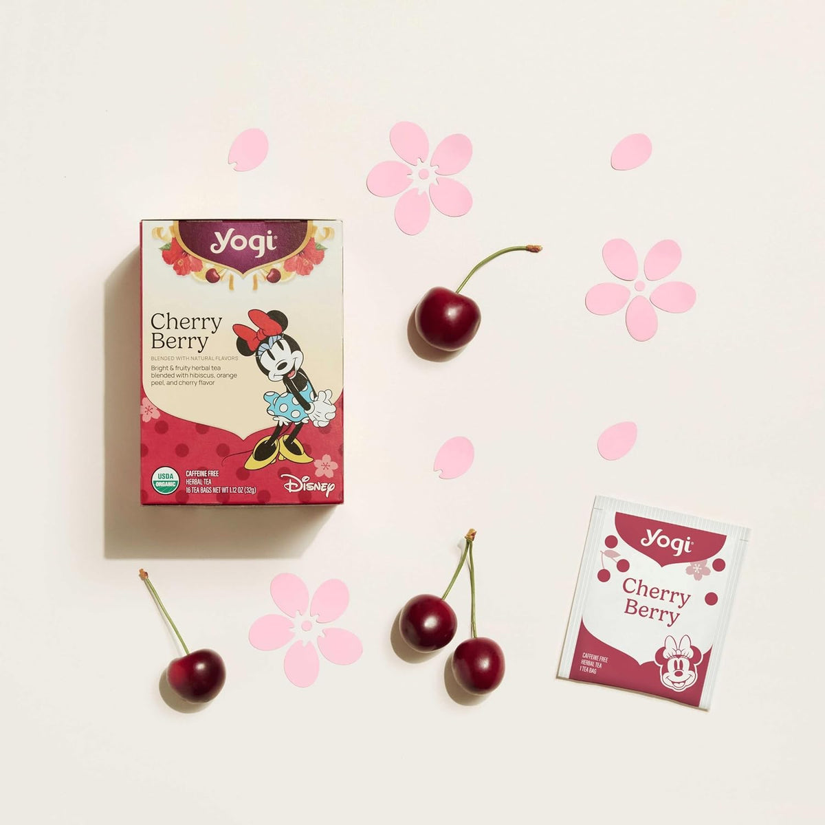 Yogi Cherry Berry Fruit Tea, 16 Tea Bags (4 Pack)