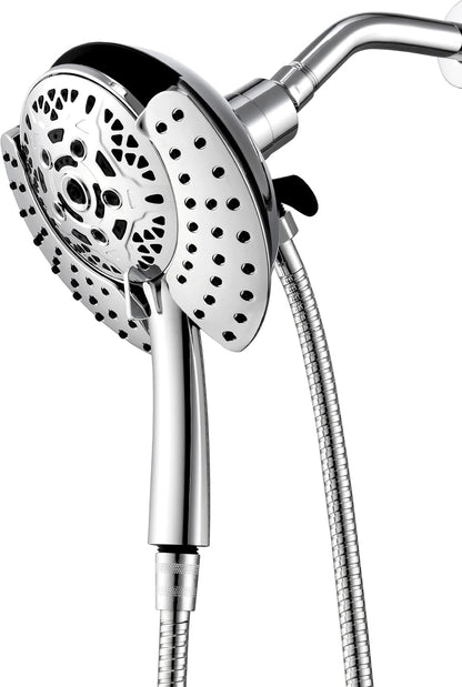 INAVAMZ Shower Head with Handheld High Pressure: Hand Held Shower Head & Rain Shower Head 2-IN-1 Shower Head with 59" Rotatable Stainless Steel Hose, Shower Trim Systems, Sliver 2.5 GPM 15391 Filter