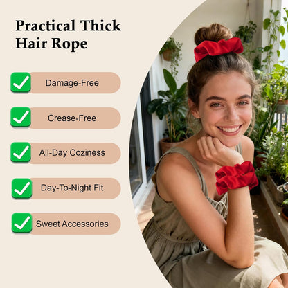 Satin Scrunchies for Women – 8PCS Blush & Brown Silk Hair Ties Set – No Crease, Frizz-Free, Gentle Elastic Hair Bands, Soft & Stylish Everyday Hair Accessories Gifts