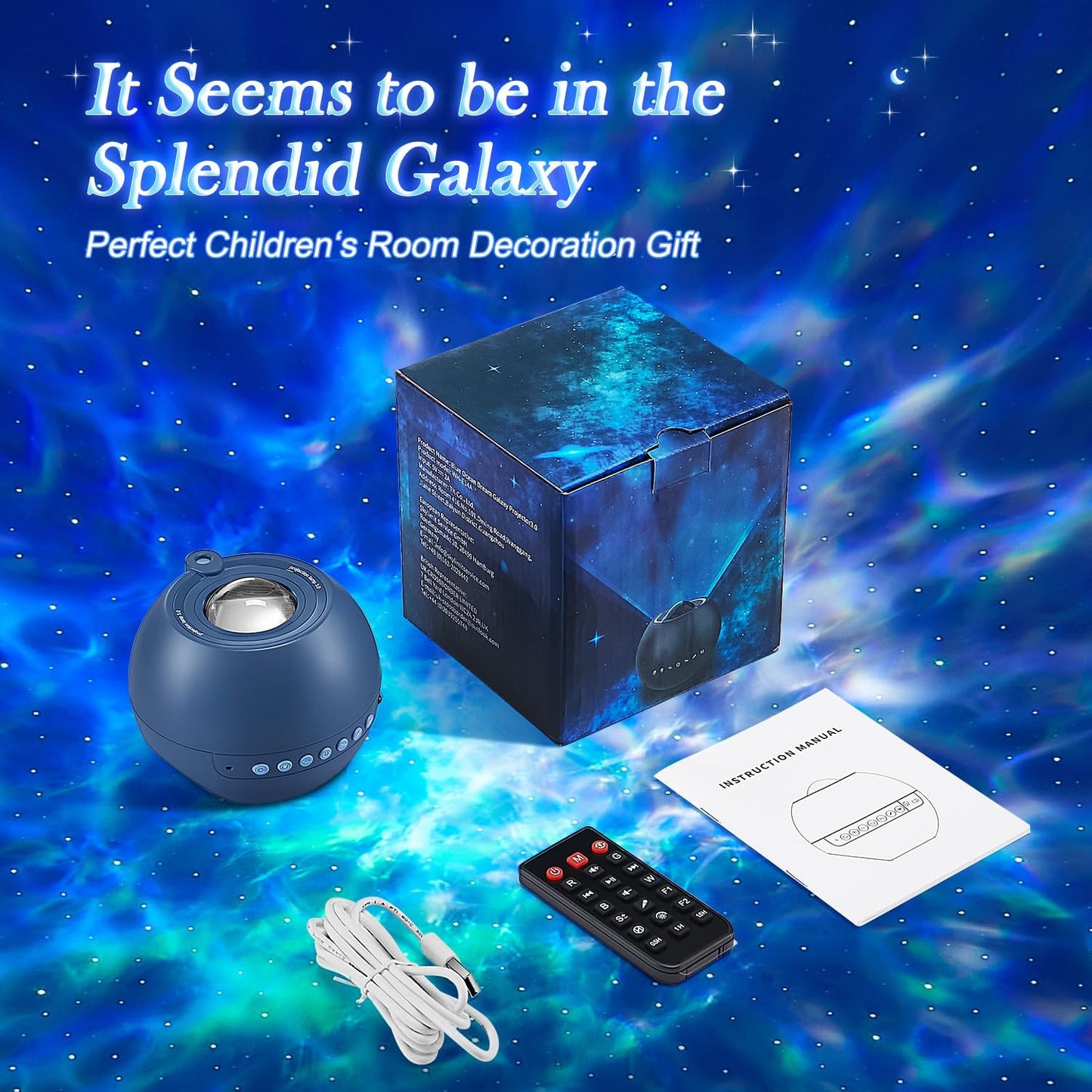 One Fire 360 Lights Galaxy Projector Star Projector Teen Girl Gifts Trendy Stuff Birthday Gifts Teen Boys Gift Ideas Women Gifts Lava Lamp 15 White Noise+ Bluetooth Room Decor Led Lights for Bedroom