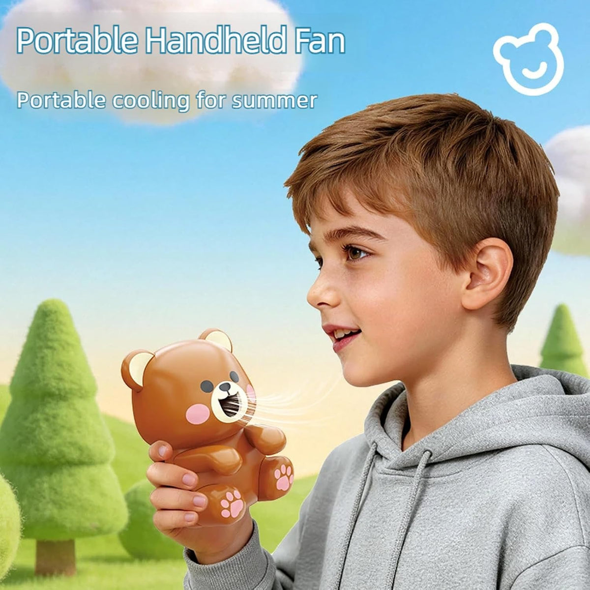 Portable Dining Meal Cooling Fan, Panda