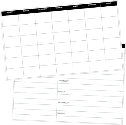 Iconikal 2-Pack Magnetic Dry Erase Chore Meal Chart 14x11-Inch Planner Schedule WOD Goal Tracker Grid Refrigerator Whiteboard Home Office