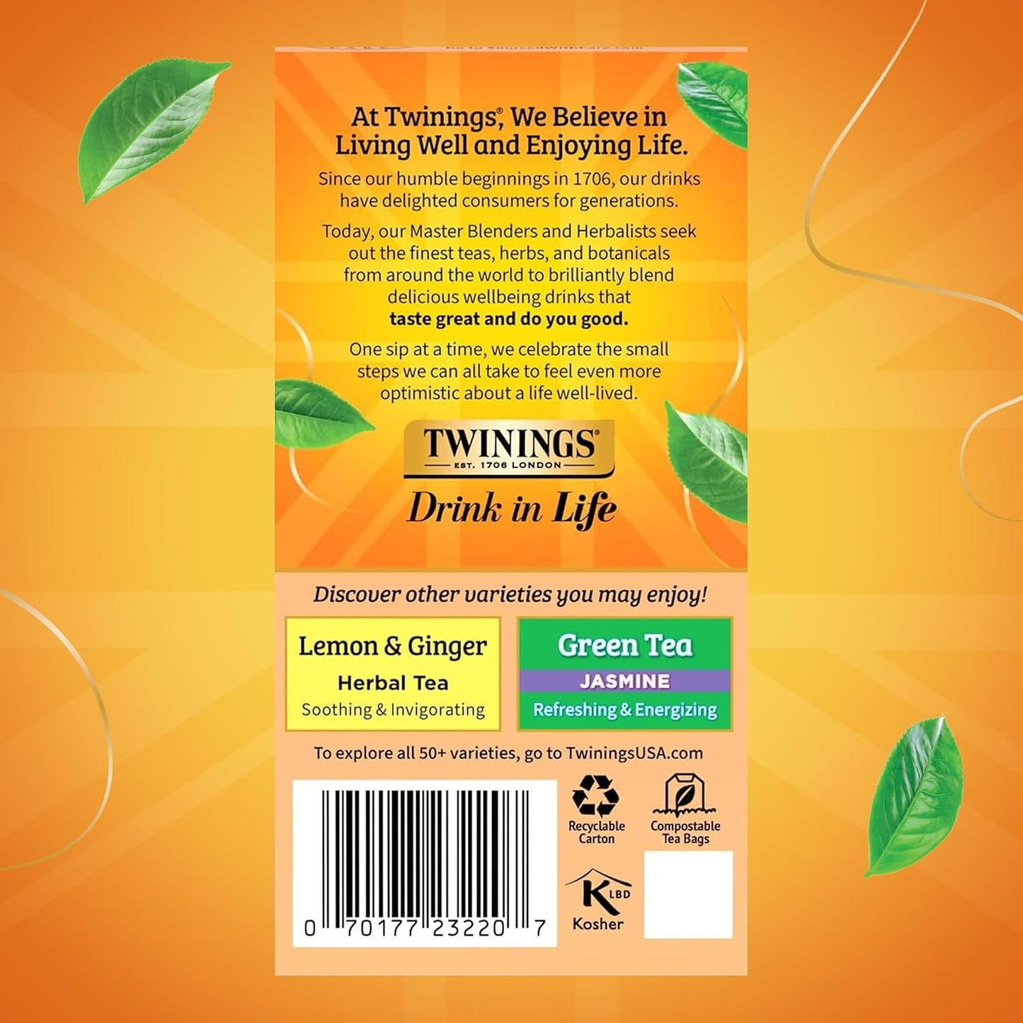 Twinings Tea Classics Collection Gift Box Variety Sampler, 48 Tea Bags (Pack of 1), Enjoy Hot or Iced, Includes Black, Herbal, Green, & Chai Teas