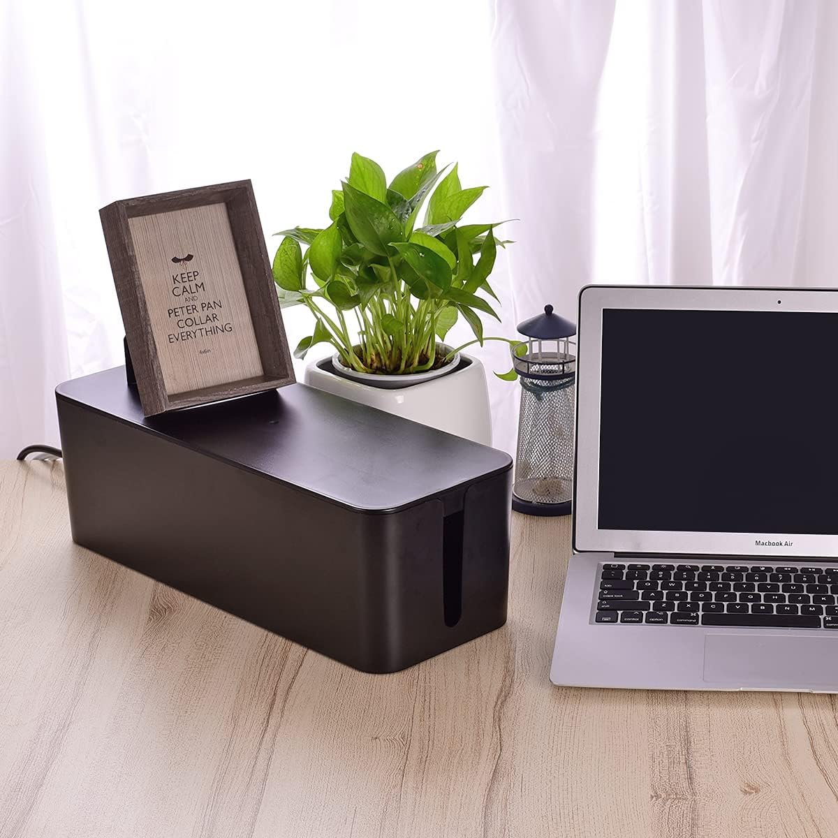 Cable Management Box, Large Cord Organizer Box to Hide Power Strip