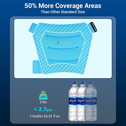 Comfytemp Hip Ice Pack Wrap for Sciatica Pain Relief, Hip Replacement Kit After Surgery, Reusable Gel Ice Pack for Injuries, Hot Cold Compress Recovery Items Physical Therapy for Men Women (L/XL/2XL)