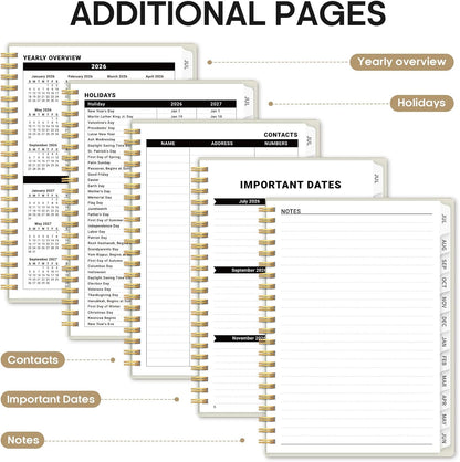 Planner 2026-2027, 8.5" x 11" Weekly and Monthly Academic Year Planner Calendar, July 2026 - June 2027, Hardcover Large School Planning Agenda With Tabs, Perfect for School & Office Supplies, A4, Green