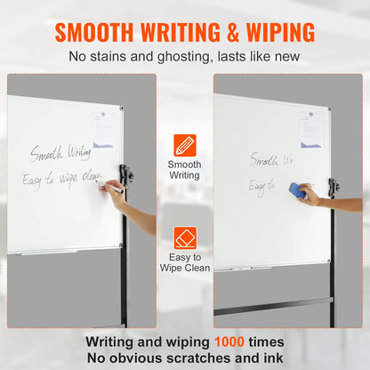 VEVOR Dry Erase Calendar for Wall, 36 x 24 Inches Whiteboard Calendar, Monthly Planner Magnetic Dry Erase Board, 1 Magnetic Erase & 2 Dry Erase Marker & Movable Tray for Restaurant Office Home School