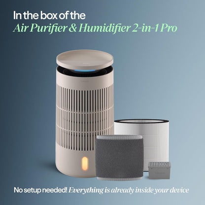 Blueair 2-in-1 Pro Air Purifier & Humidifier for Large Rooms, HEPASilent™ Removes 99.97% Allergens, Dust, Smoke, Up to 1,875 sq ft, Smart App, Skin-Hydration Mode, 360° InvisibleMist™