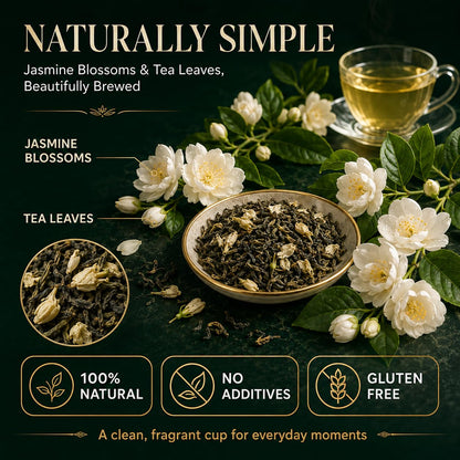 WOTIHA Jasmine Flower Tea Bags, Naturally Caffeine-Free, 80 Count, 160 g