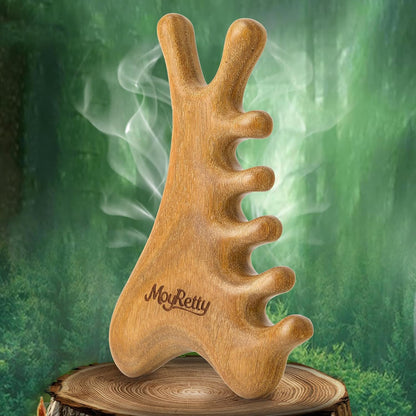 MoyRetty Wooden Gua Sha Tool, Sandalwood Face & Body Massager
