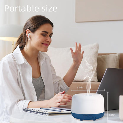300ML Essential Oil Diffuser, Remote Control Ultrasonic Aromatherapy Oil Diffusers Cool Mist Humidifier, Waterless Auto-Off and 7 LED Light Colors for Bedroom, Yoga, SPA, Baby