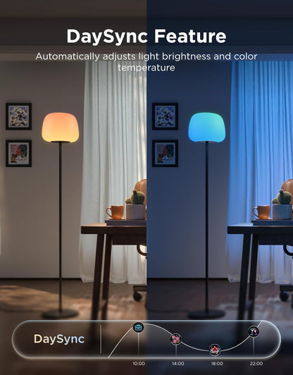 Govee Lantern Floor Lamp, Halo Gradient RGBIC Smart Corner Lamp for Bedroom