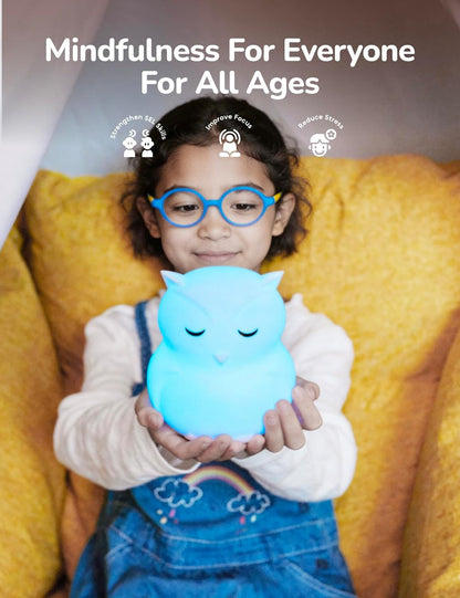 Breathing Pal 'Ted'- Mindfulness Breathing Light, Guided Visual Meditation Breathing Light, Anxiety Relief Items for Calm Down Corner/Meditation/Sleep for Adult&Kid