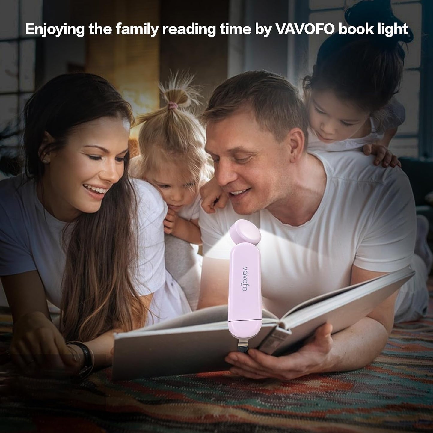 VAVOFO USB Rechargeable Book Light, Blue Light Blocking, Amber Clip-On Bookmark Shaped Reading Light, Eye Care 6 LEDs With 9 Lighting Modes for Bookworms (Grey)