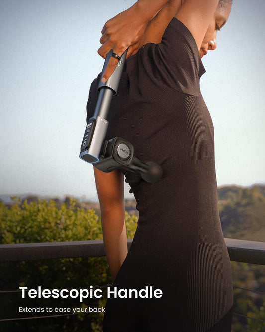RENPHO Foldable 2-in-1 Massage Gun with Extendable Handle, 0-90° Angle