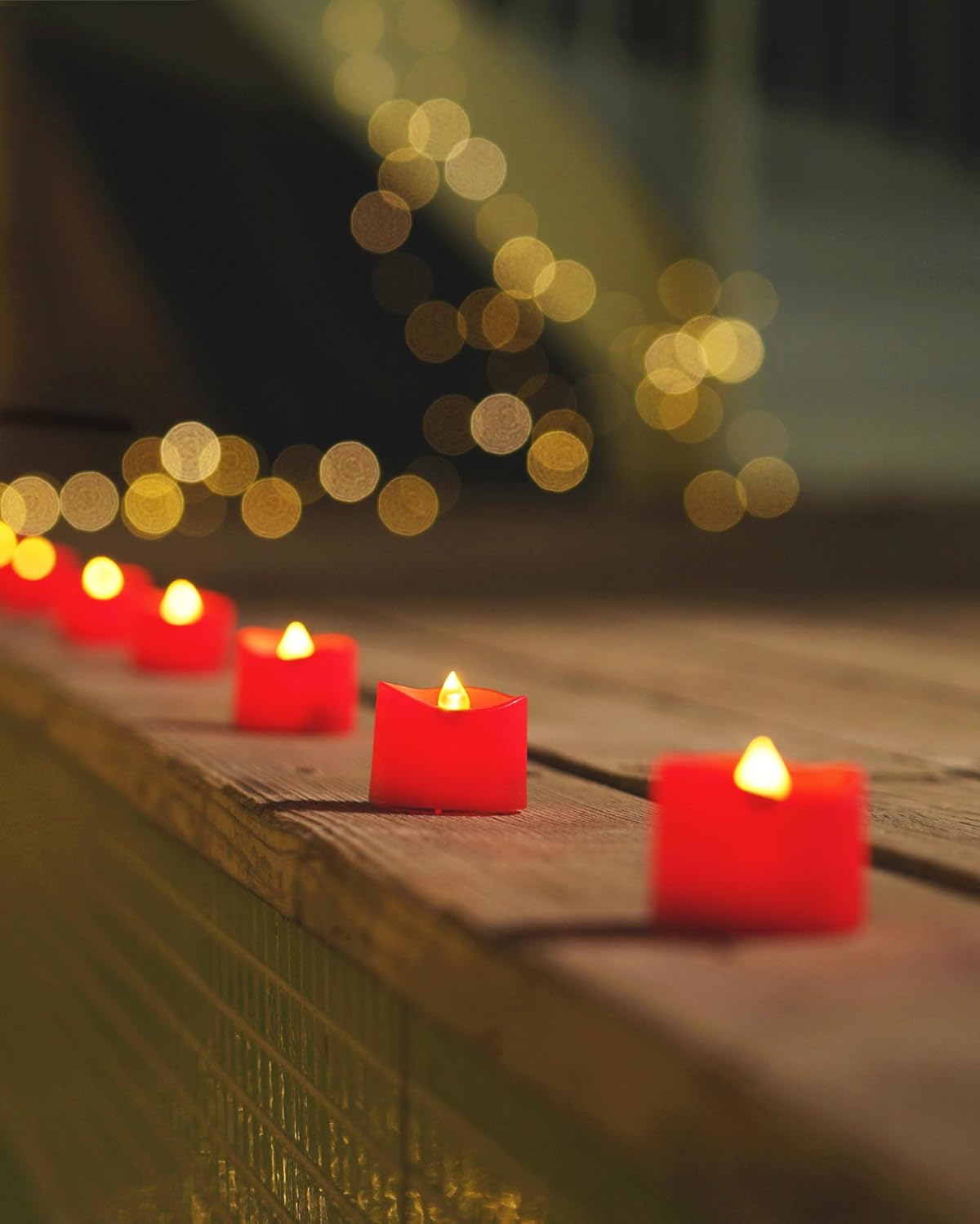 Homemory 24-Pack Flameless LED Tea Lights Candles Battery Operated, 200+Hour Fake Electric Candles TeaLights for Votive, Aniversary, Wedding Centerpiece Table Decor, Funeral, Halloween, Christmas
