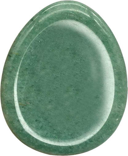 Fekuar Natural Moonstone Crystal Thumb Worry Stone, Hand Carved Healing Crystal Teardrop Pocket Worry Stones for Anxiety Stress Relief Meditation