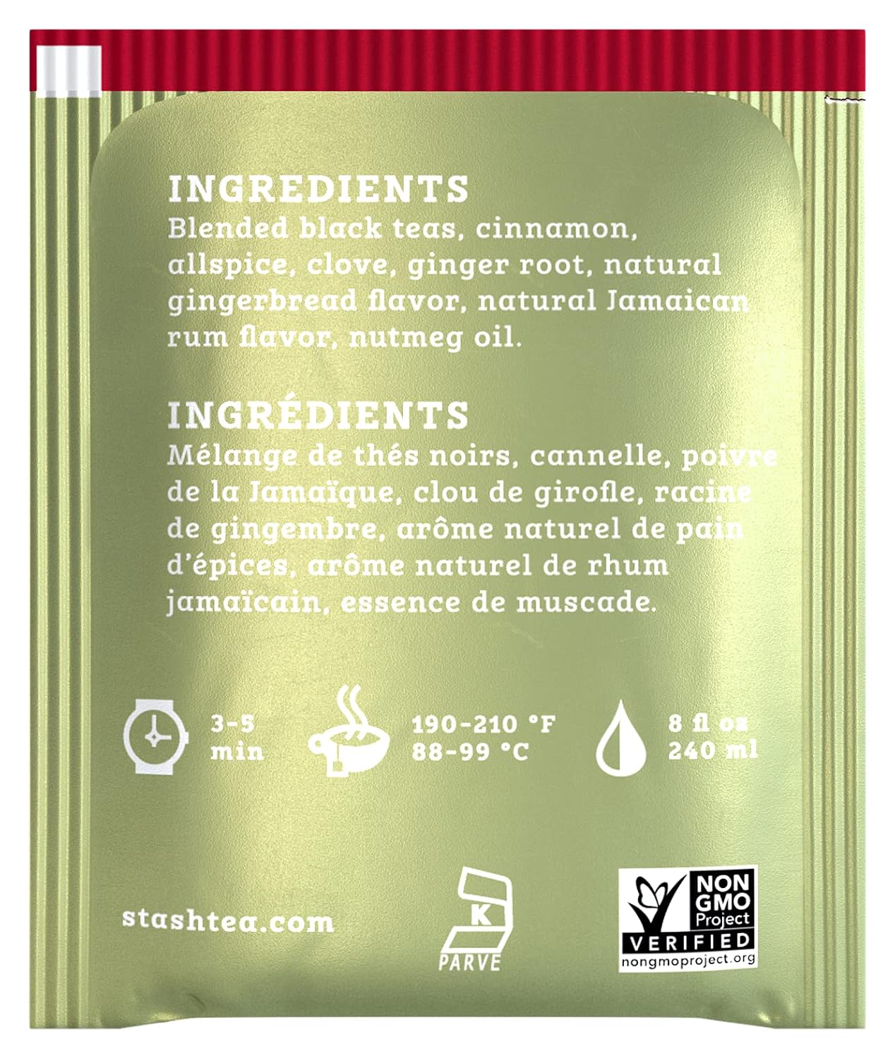Stash Tea Chamomile Herbal Tea, 100 Count (packaging may vary) - Colors A