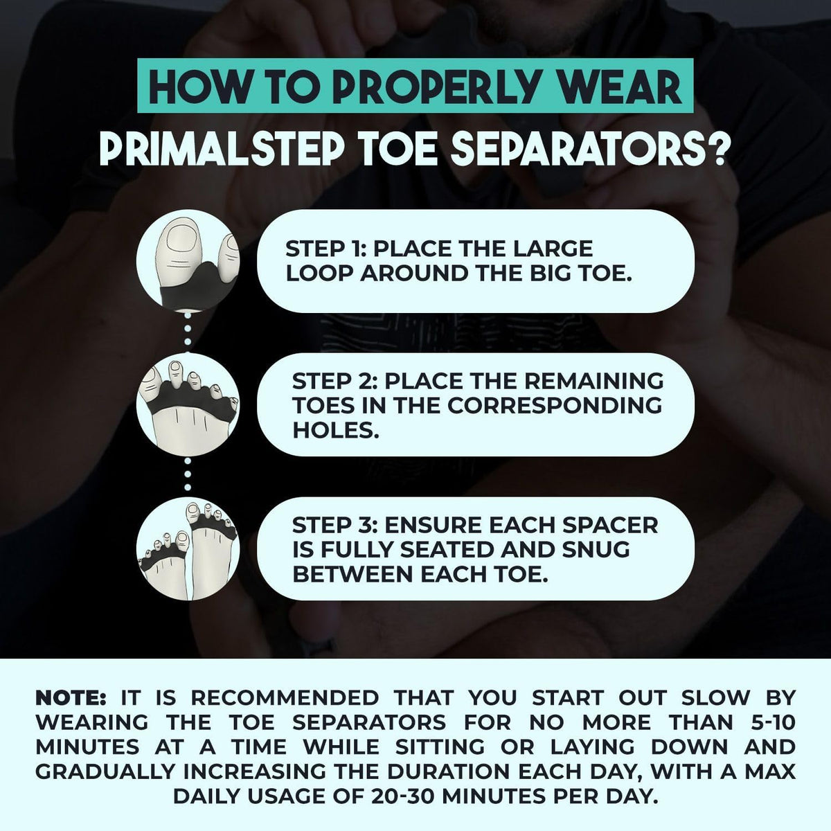VYCE PrimalStep Toe Separators, Spreaders, Spacers, S/M