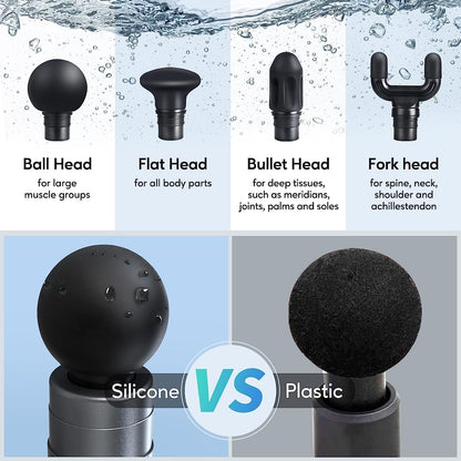 arboleaf Massage Gun Deep Tissue, Balance of Power & Portability Full-Metal Percussion Massager with Silent Brushless Motor - Ultra-Quiet Pocket-Sized for Athletes Back Pain Relief Home Office Travel