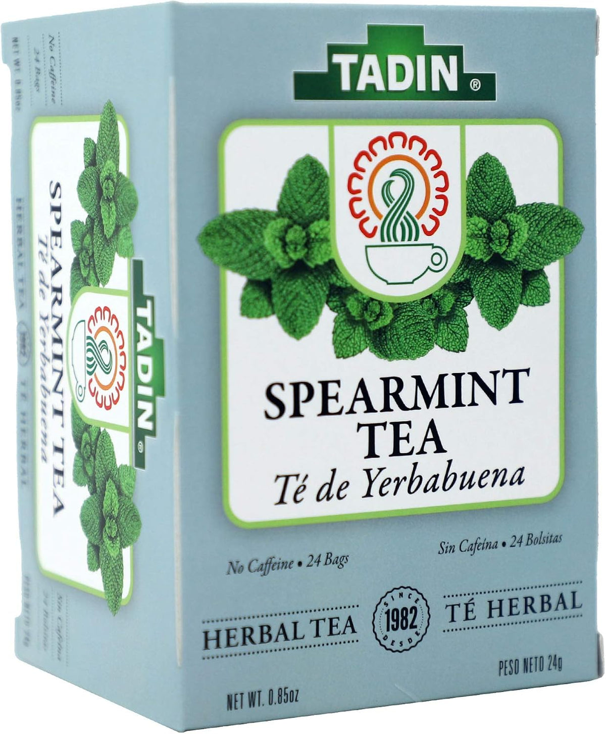Tadin Spearmint Tea, Helps Relieve Stomach Pain and Indigestion, 24 Count (Pack of 3)