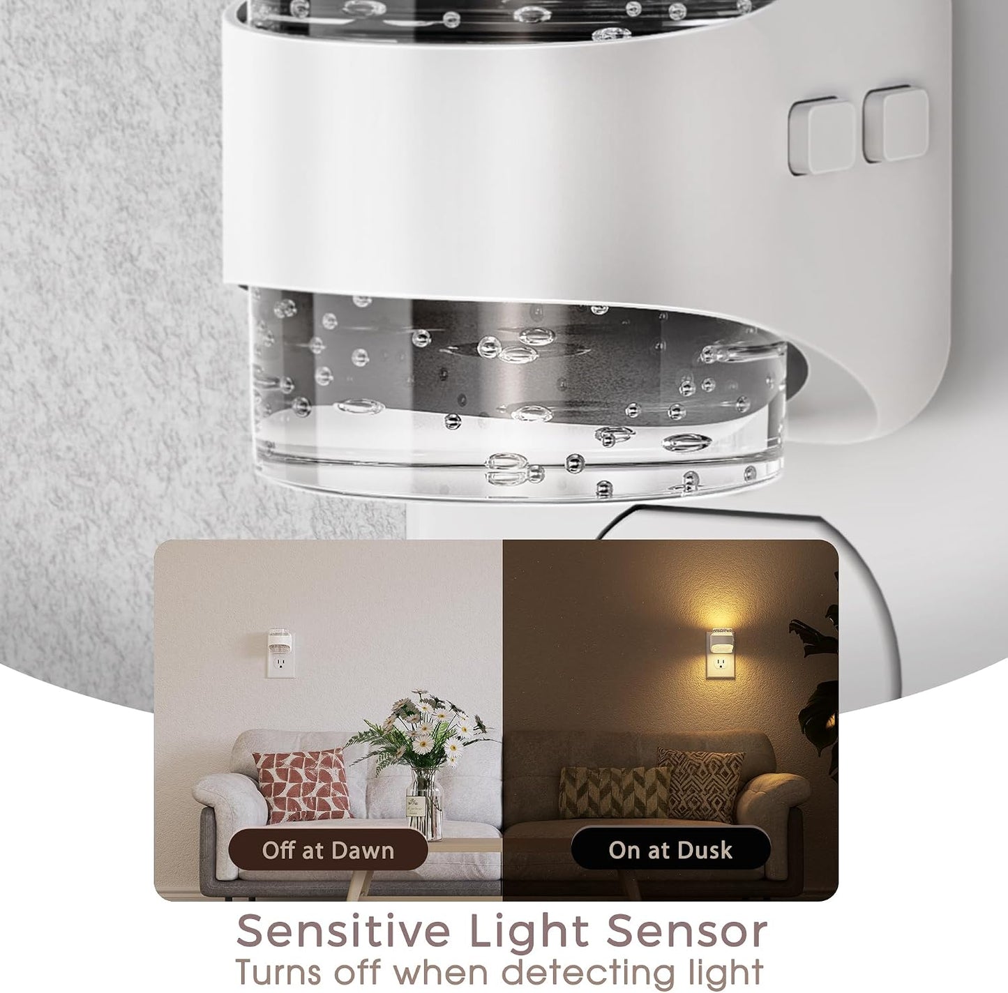 Briignite Night Light, Night Lights Plug into Wall, Soft White LED Nightlight for Kids, Adjustable Brightness 0-100LM, Dusk to Dawn Sensor, Soft Light for Bedroom, Hallway, Nursery, 2 Pack