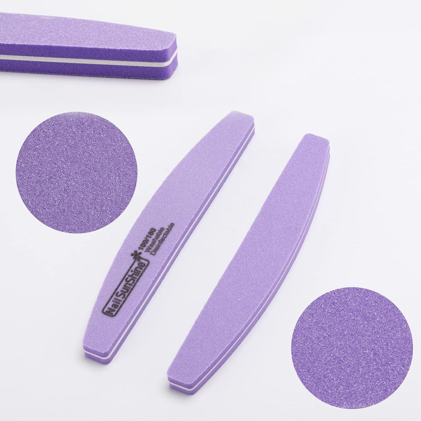 35 Count 100/180 Grit Nail Files and Buffers Kit, Reusable Sanding Buffing Blocks Sponge File Double Sides Emery Boards