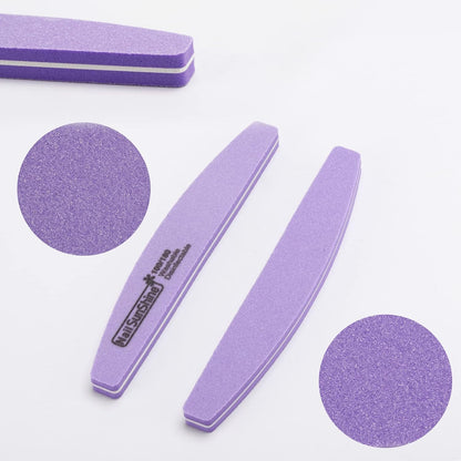 35 Count 100/180 Grit Nail Files and Buffers Kit, Reusable Sanding Buffing Blocks Sponge File Double Sides Emery Boards