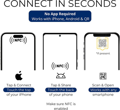 VTAG.ID NFC Digital Business Card Keychain - Tap to Share Contact & Social