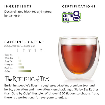 The Republic of Tea Decaf Earl Greyer Black Tea, 50 Count