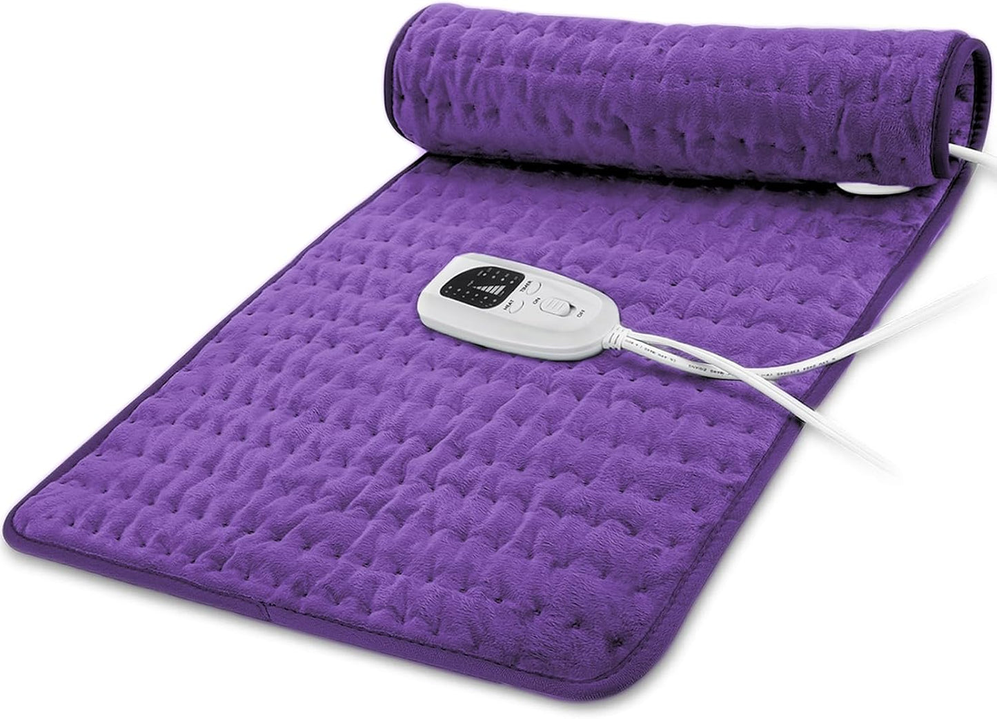 Electric Heating pad with 6 Heat Settings, Auto Shut Off, Dry Electric Heating for Back Neck Knee Arms Legs Shoulder Heat Pads for Christmas Birthday Father Mother's Day (24"X12", Gray Green)