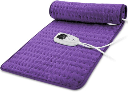Electric Heating pad with 6 Heat Settings, Auto Shut Off, Dry Electric Heating for Back Neck Knee Arms Legs Shoulder Heat Pads for Christmas Birthday Father Mother's Day (24"X12", Gray Green)